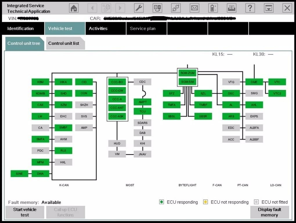 BMW Fahrzeugdiagnose und Fehlercodes Lesen